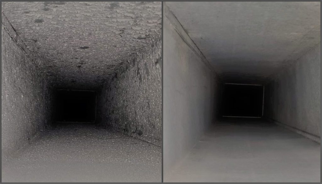 Befor and After Duct Cleaning